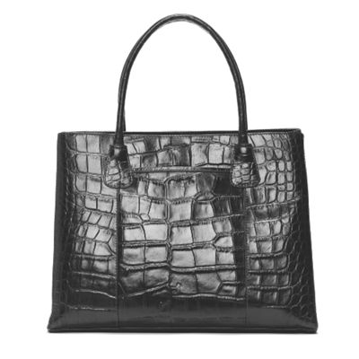 Osprey Black 'Helsinki' crocodile print shoulder bag
