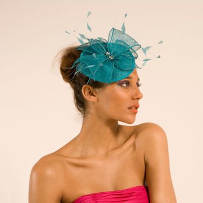Peacock jewel centre fascinator
