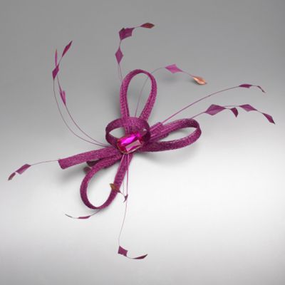 Purple jewelled hair clip