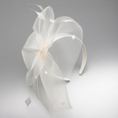 Ivory net detail head piece