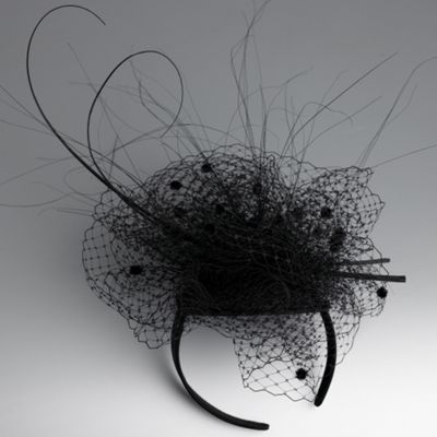 Black cocktail head piece