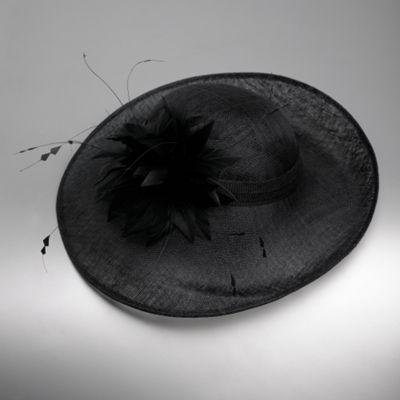 Black deco saucer hat