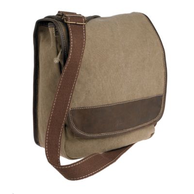 Natural Barcelona canvas flap over bag