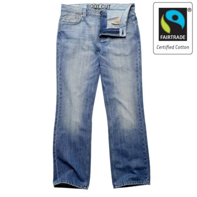 Light blue Fairtrade cotton boot cut jeans