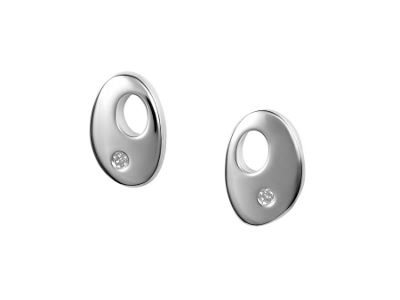 Silver Pebble Stud Earrings                                                                                                     