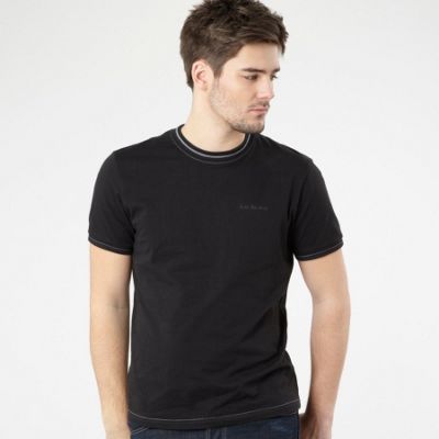 Designer black basic crew neck t-shirt