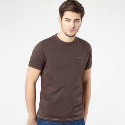 Designer brown basic crew neck t-shirt