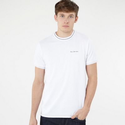 Designer white basic crew neck t-shirt