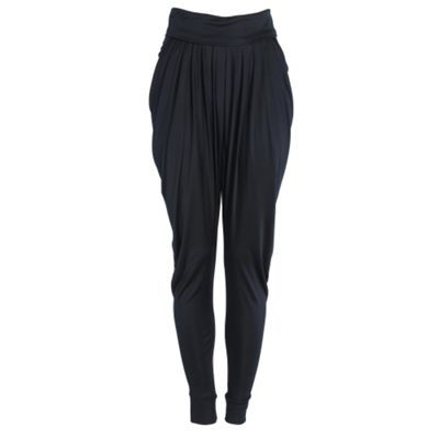 Navy Slinky Jersey Harem Trousers