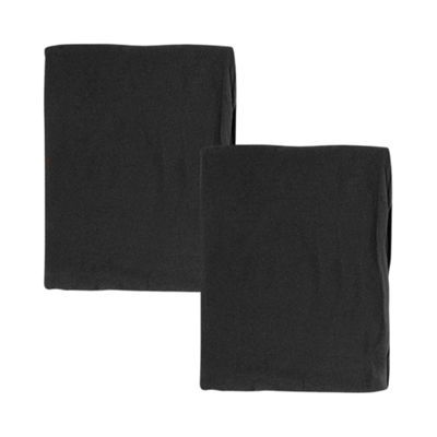 Girl's pack of two black 20 denier glossy tights                                                                                