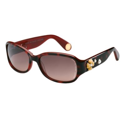 Dark red daisy pearl detail sunglasses