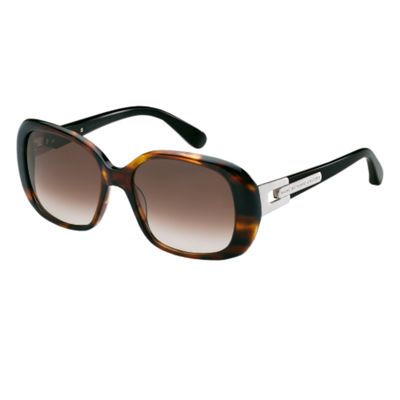 Brown silver link detail sunglasses