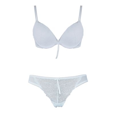 White 'Fiji' plunge bra