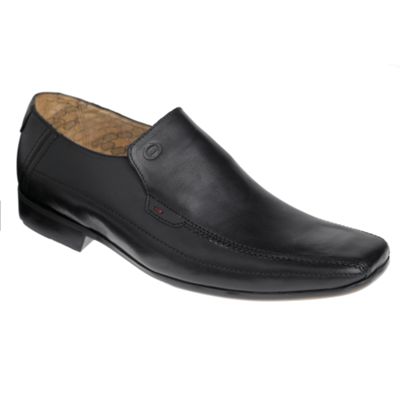 Black 'Depict' tram line slip on shoes