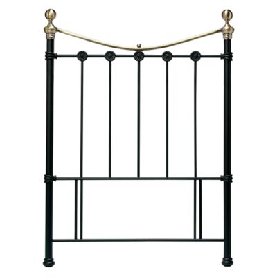 Debenhams Matt black amelia antique brass headboard