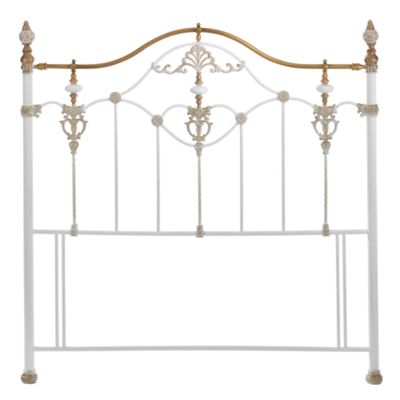 Debenhams White and antique gold headboard