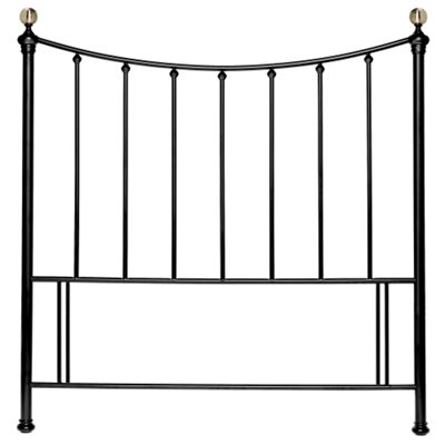 Antique black and brass hana headboard