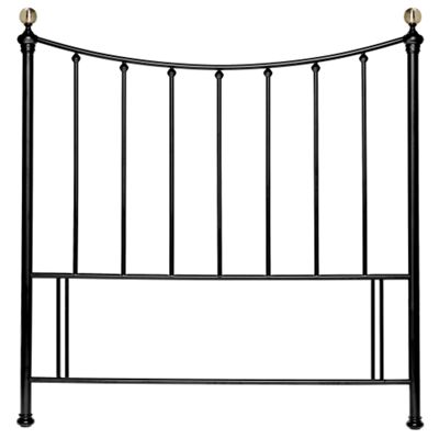 Antique black and brass hana headboard