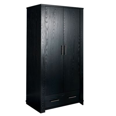 Metro black ash double wardrobe