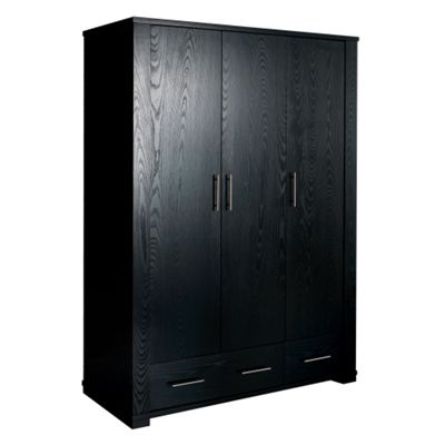 Debenhams Metro black ash three door wardrobe