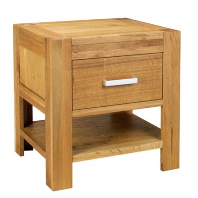 Debenhams Oak lyon one drawer bedside cabinet