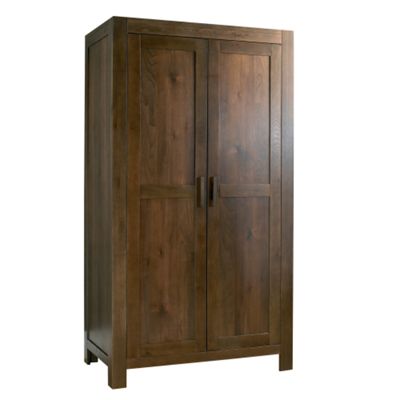 Debenhams Walnut lyon double hanging wardrobe