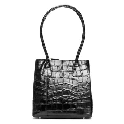 Osprey Black 'The Prague' croc shoulder bag