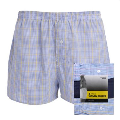 Pack Of Three Woven Tablecloth Boxers