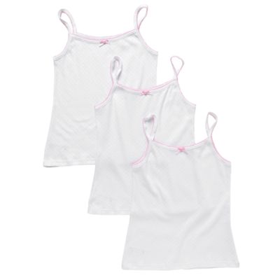 Pack of three pointelle vests