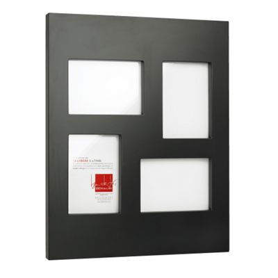 Black chunky multi aperture photo frame