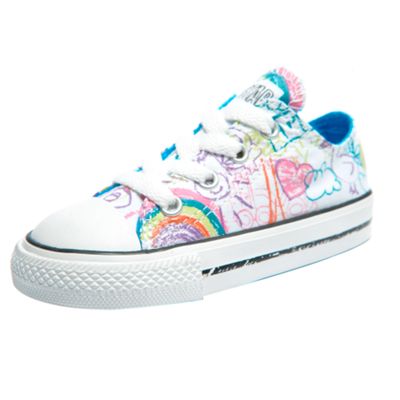 White &39Print&39 ox trainers