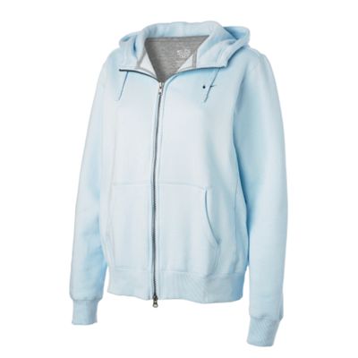 Nike Light blue fleece zip through hooded jacket