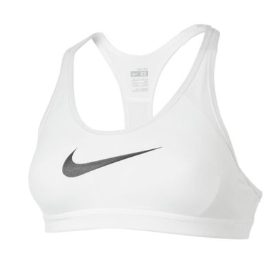 Nike White Dedication short sports bra