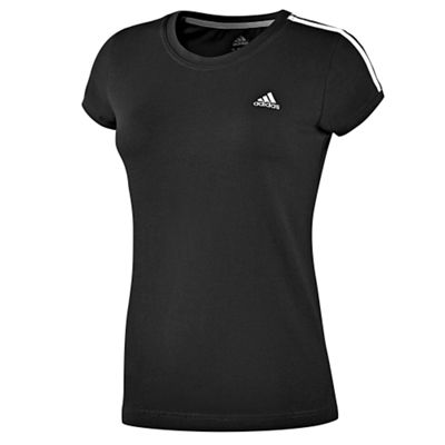 Adidas Black Three Stripe t-shirt