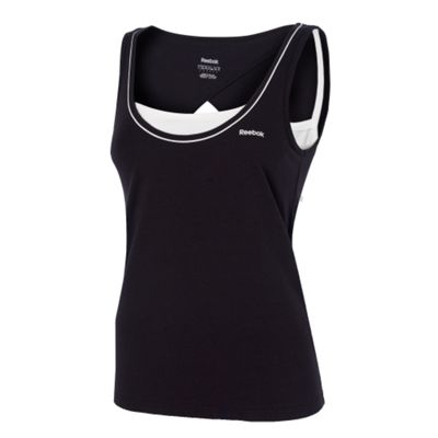 Black athletic tank bra top