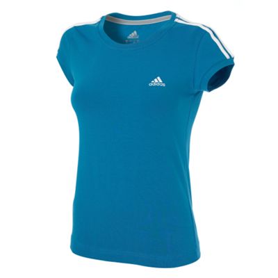 Adidas Dark blue ESS three stripe t-shirt