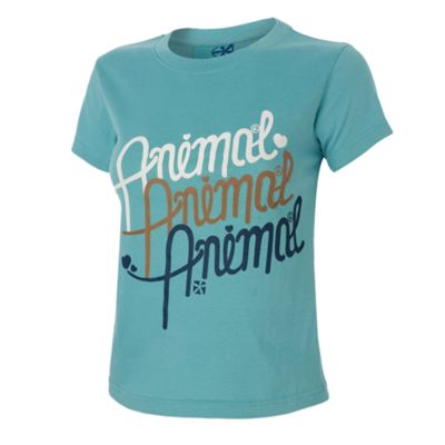 Animal Turquoise Adelaide printed logo t-shirt