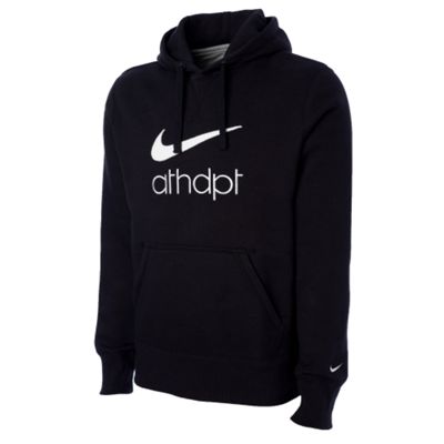 Black Graphic Fleece Hoodie