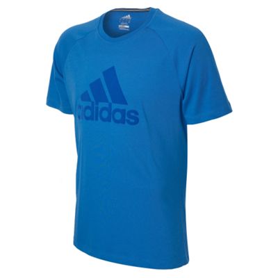 Adidas Blue essential logo t-shirt