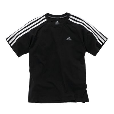 Adidas Black three stripes t-shirt