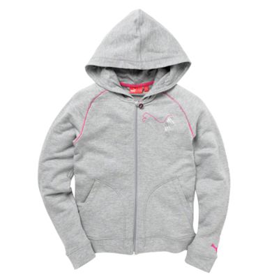 Grey Hooded Sweat Top