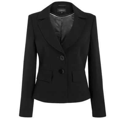 Petite black pin dot suit jacket