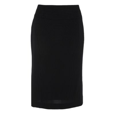 Petite Collection Petite black pin dot pencil skirt