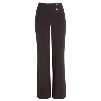 Chocolate brown boot cut trousers