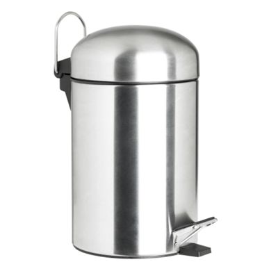 Brushed chrome pedal bin