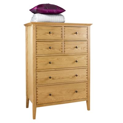 Debenhams Natural Stanford seven drawer chest