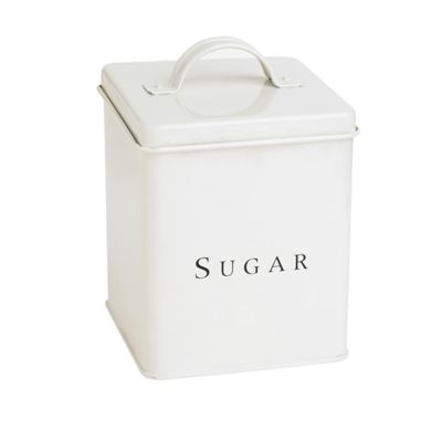 Cream pastoral sugar jar