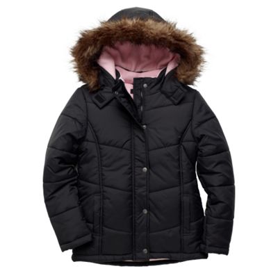 Black plain padded jacket
