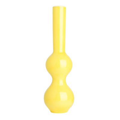 Yellow curvy vase