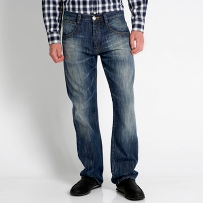 Blue 'Pyro blue' loose fit jeans